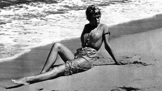 Brigitte Bardot on the beach