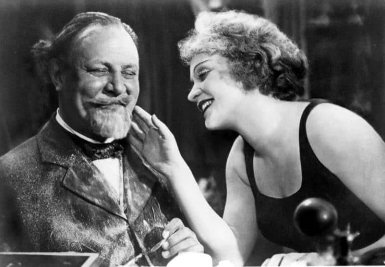 Emil Jannings and Marlene Dietrich in The Blue Angel