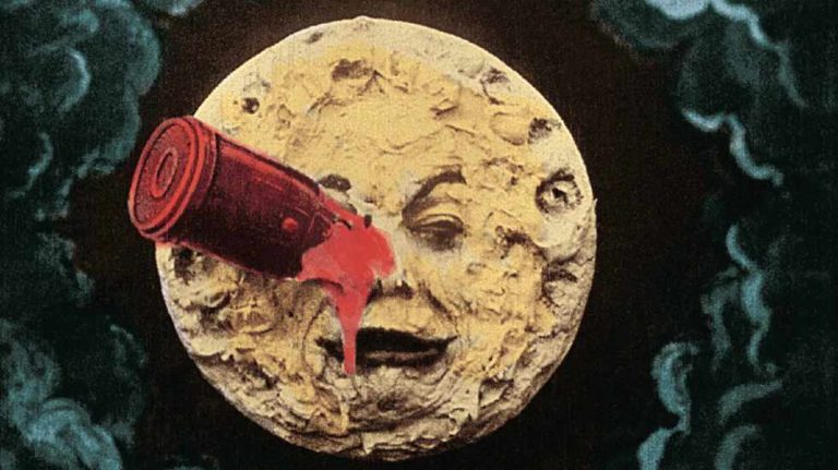 The famous moon landing in Georges Méliès's A Trip to the Moon