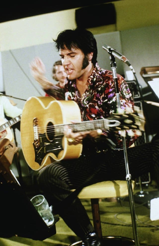 Elvis in rehearsal in That's the Way It Is