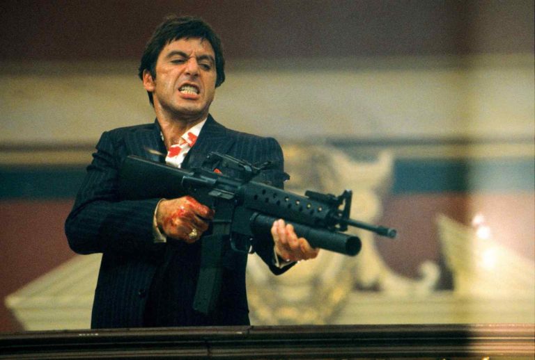 "Say hello to my little friend": Al Pacino in Scarface