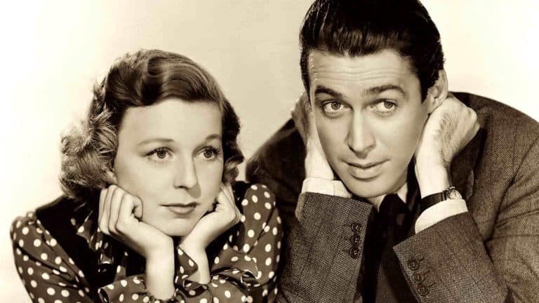 Margaret Sullavan and James Stewart in a publicity shot for The Shop Around the Corner