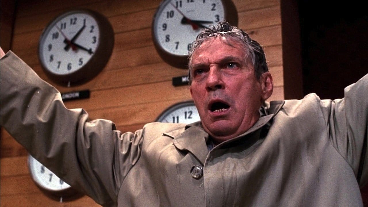 Peter Finch delivers his "mad as hell speech in Network