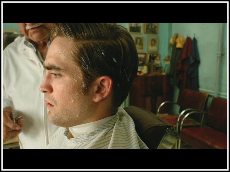 Robert Pattinson gets his haircut in Cosmopolis