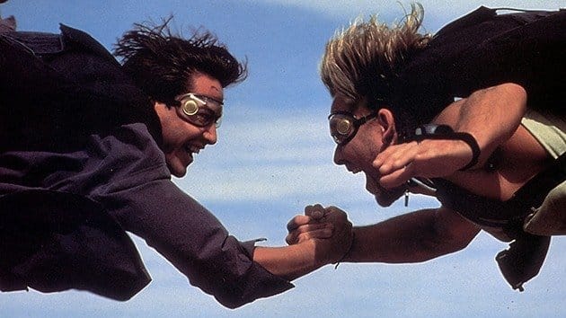 Keanu Reeves and Patrick Swayze in Point Break