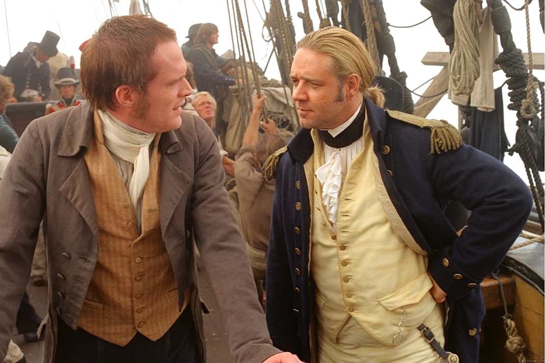Paul Bettany and Russell Crowe in Master and Commander: The Far Side of the World