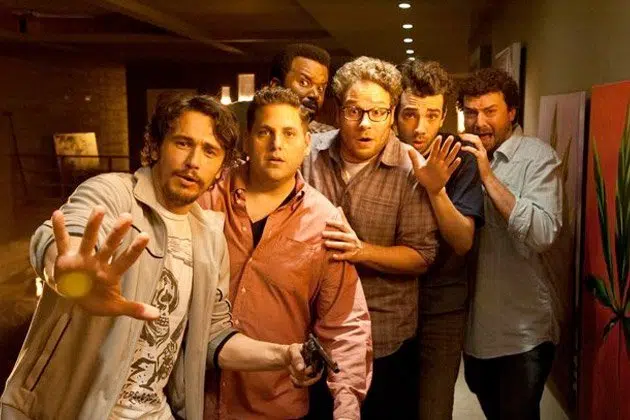 James Franco, Jonah Hill, Craig Robinson, Seth Rogen, Jay Baruchel and Danny McBride in This Is the End