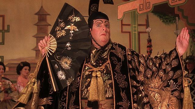 Timothy Spall as The Mikado in Topsy-Turvy