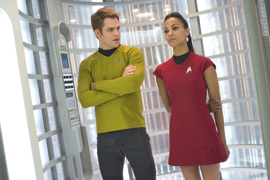 Chris Pine and Zoe Saldana in Star Trek