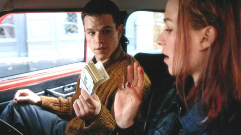 Matt Damon and Franka Potente in The Bourne Identity