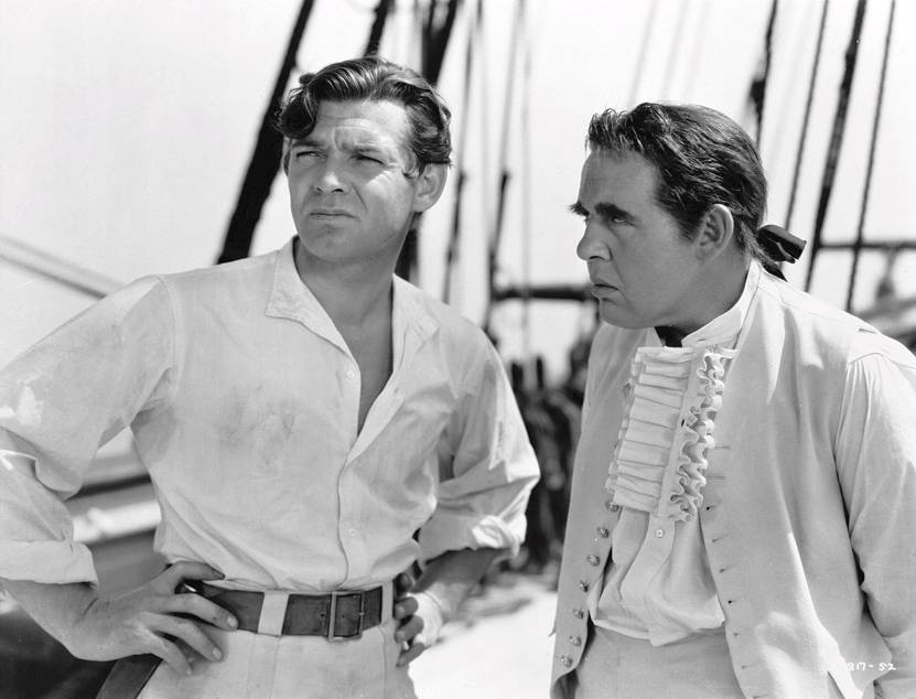 Clark Gable and Charles Laughton in Mutiny on the Bounty