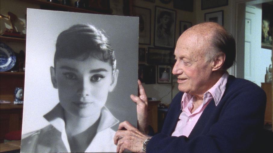 Jack Cardiff with a still of Audrey Hepburn