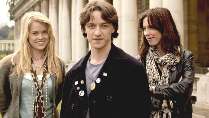 Alice Eve, James McAvoy and Rebecca Hall in Starter for 10