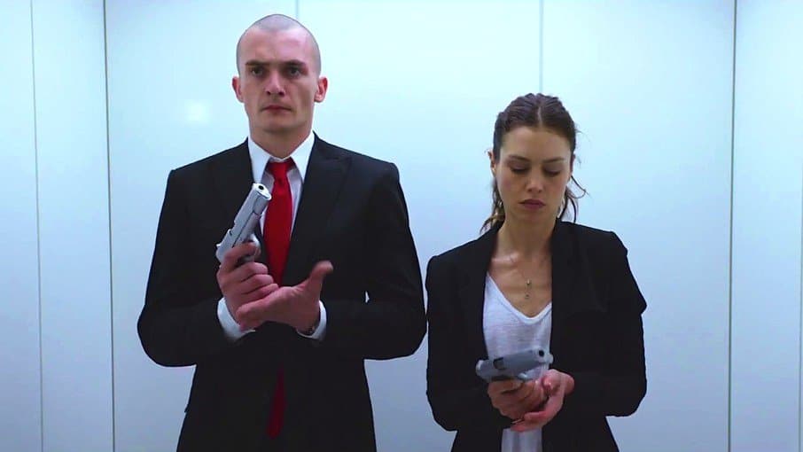 Rupert Friend and Hannah Ware in Hitman: Agent 47
