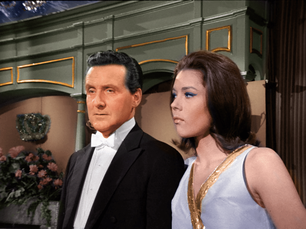 Steed and Peel ready for ballroom dancing
