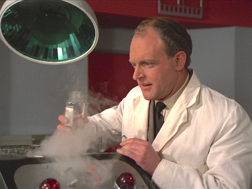 Guest star Frank Windsor in a lab coat