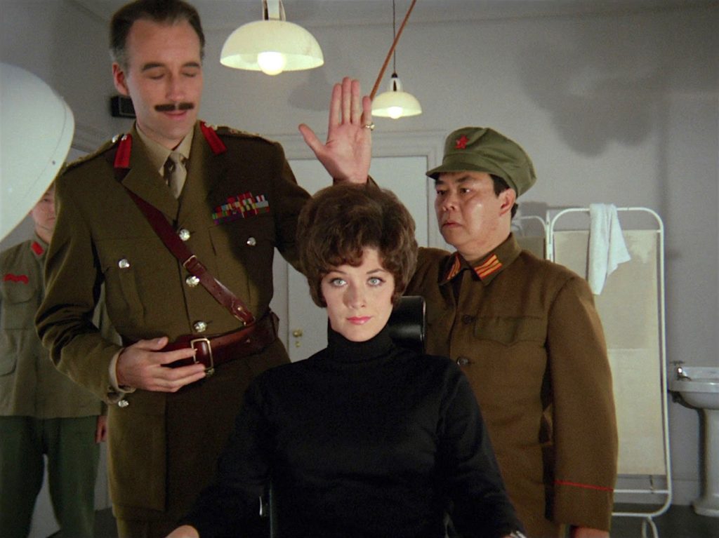 Christopher Lee, Linda Thorson and Cecil Cheng