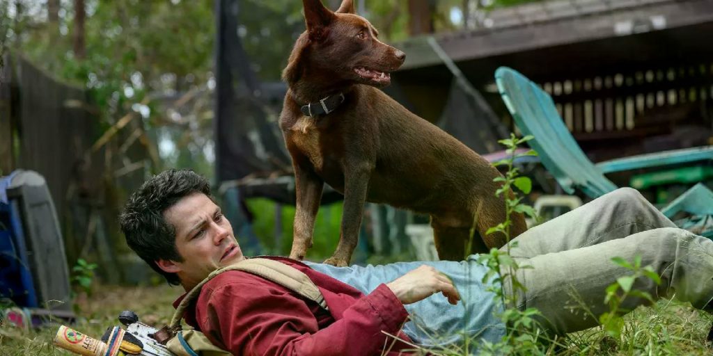 Dylan O'Brien and cute dog