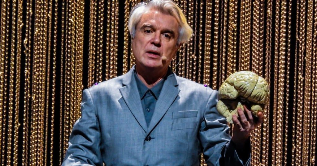 David Byrne addresses a human brain