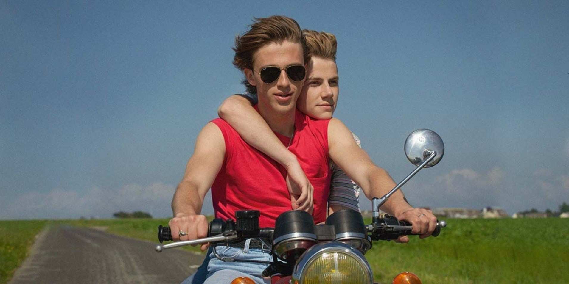 David and Alex on a motorbike