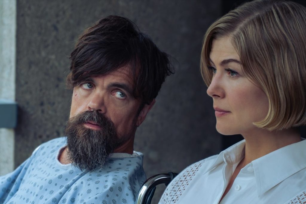 Peter Dinlage and Rosamund Pike