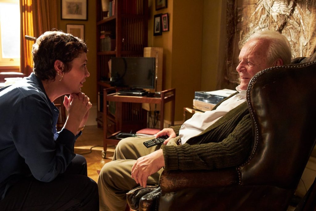 Olivia Colman and Anthony Hopkins