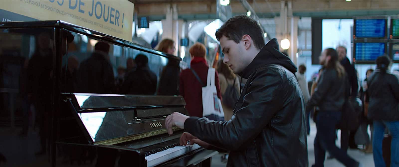 Mathieu plays the train station piano