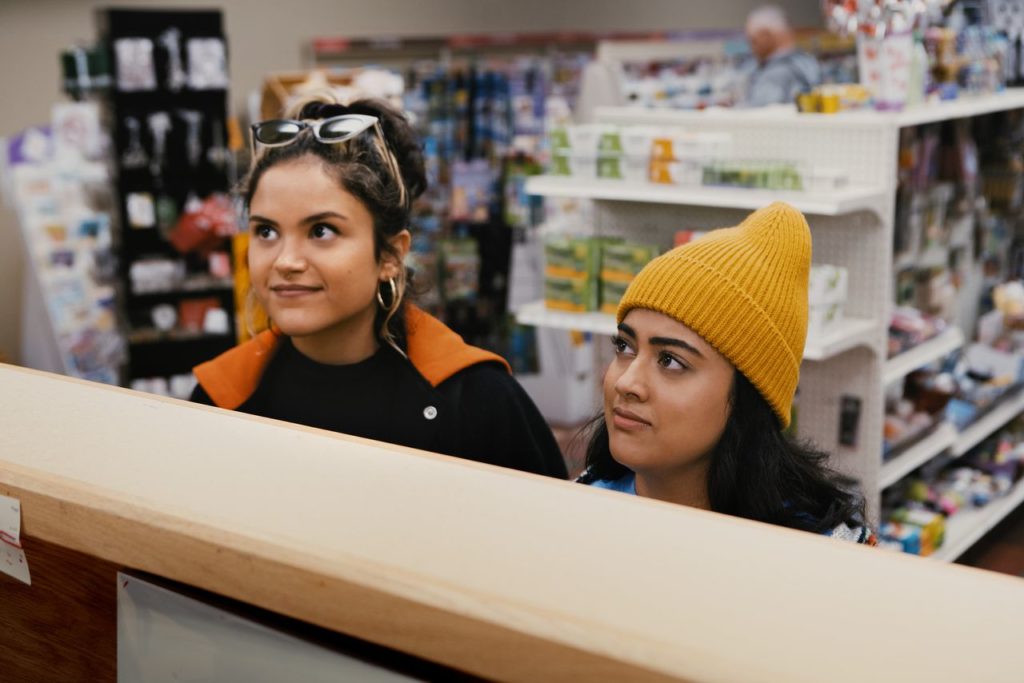 Lupe and Sunny at the drug store