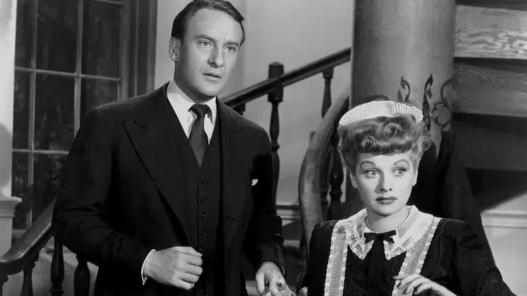 George Sanders and Lucille Ball