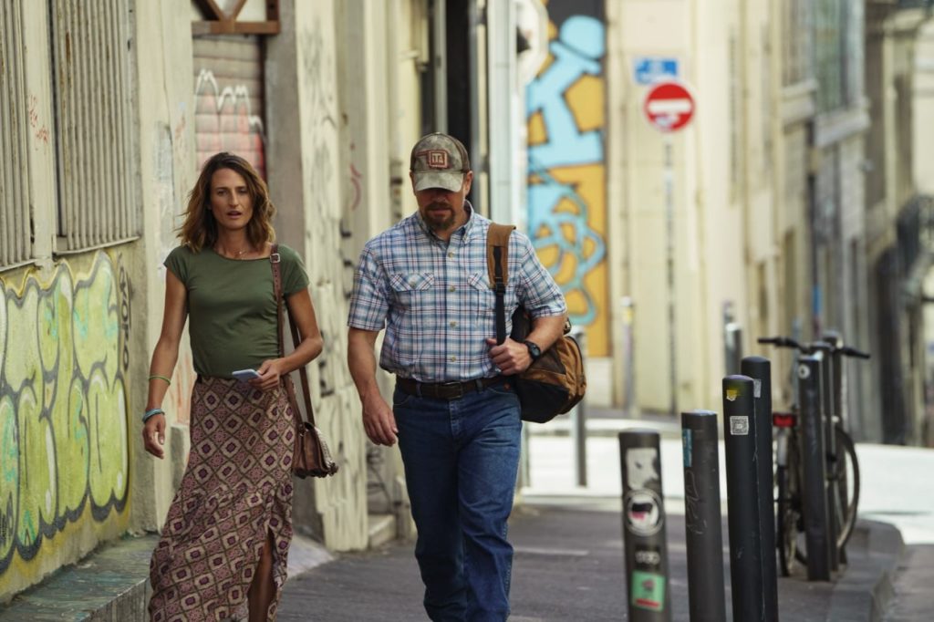 Virgine and Bill walking