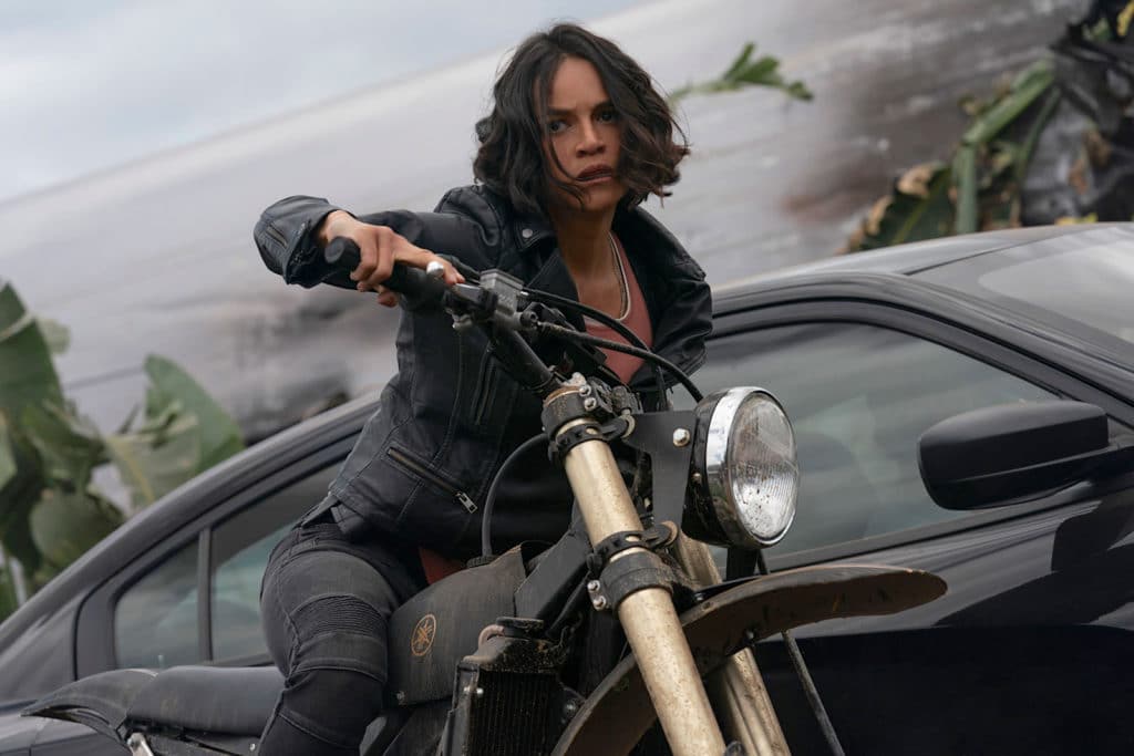 Letty on a motorbike