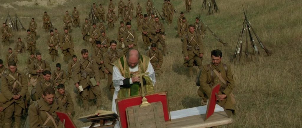 A mass is said on the battlefield