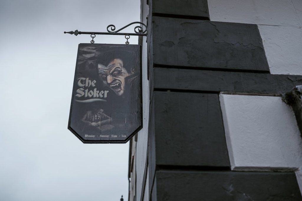 Pub sign for the Bram Stoker