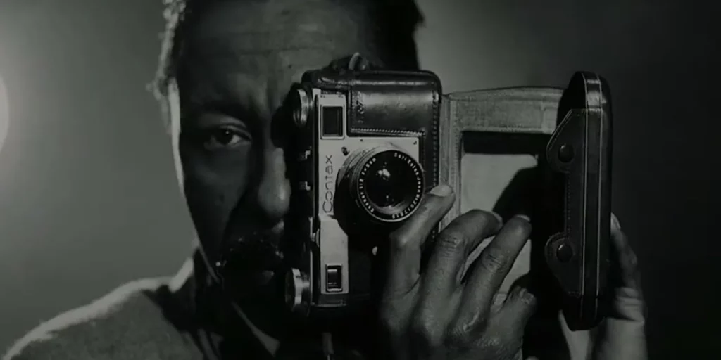 Gordon Parks with camera