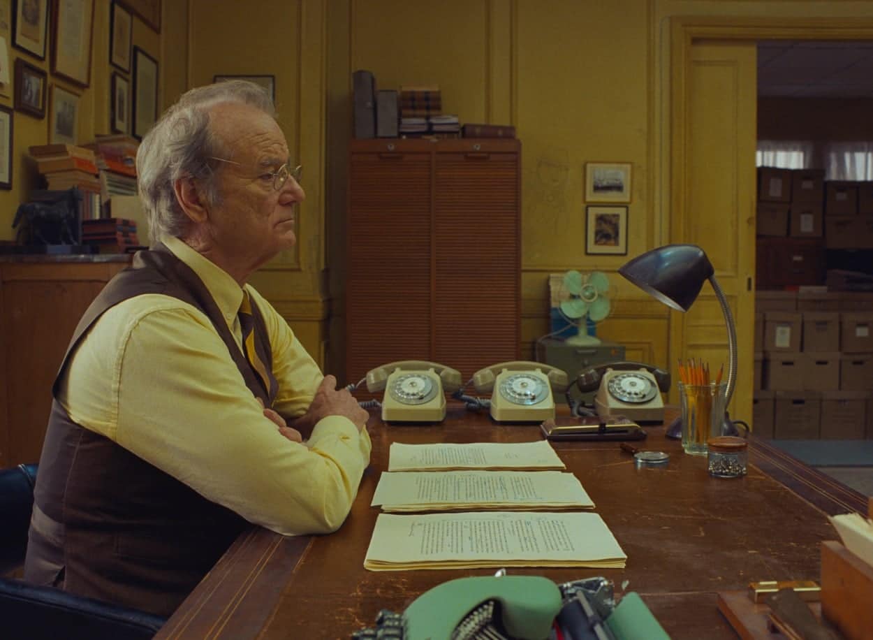 Bill Murray as the editor of the Dispatch