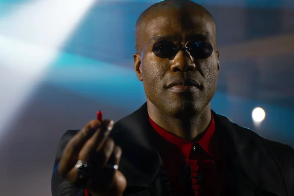 Morpheus/Agent Smith with the red pill