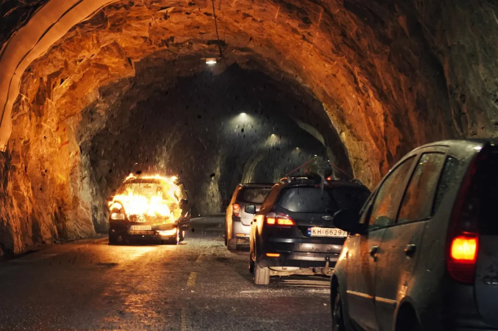Inside the tunnel