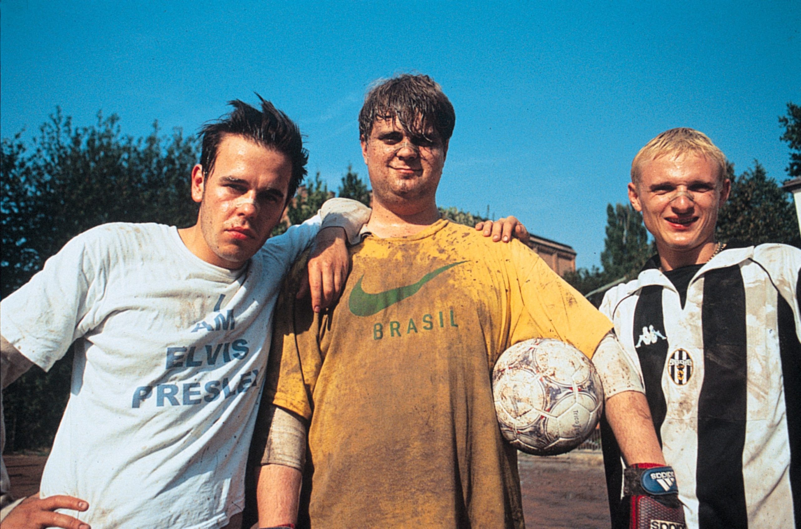 Floyd, Walter and Ricco play football