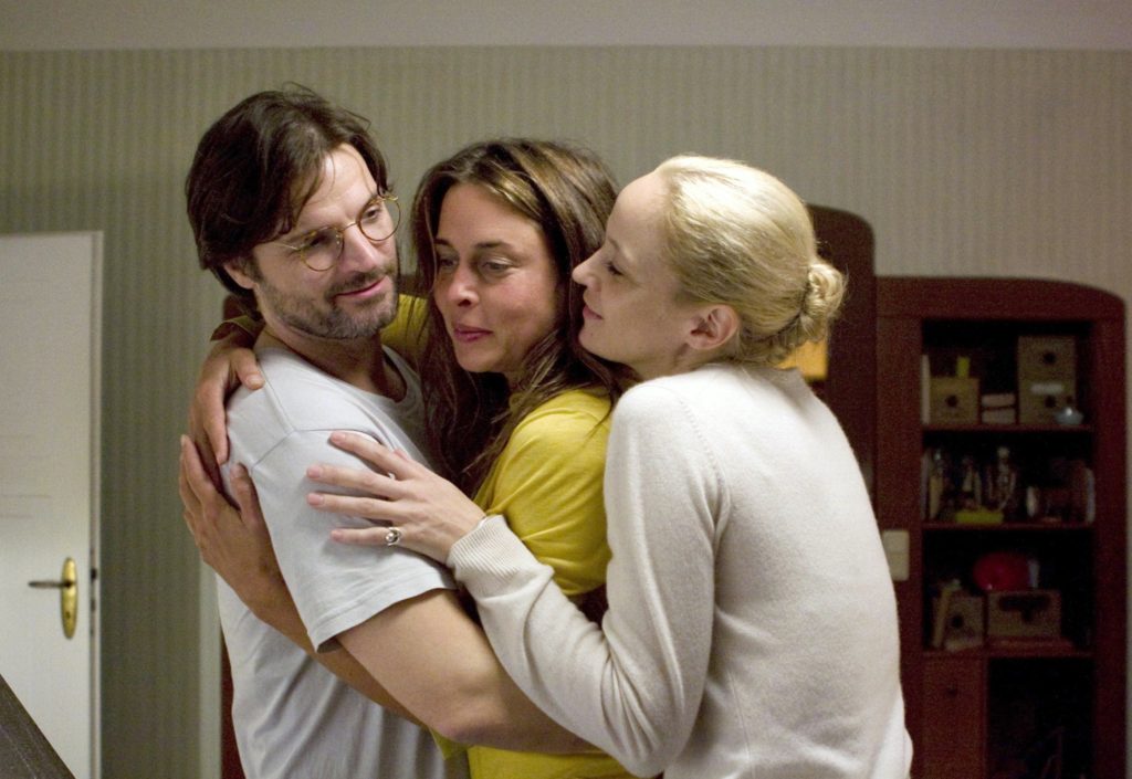 Bruno, Vera and Jo hug