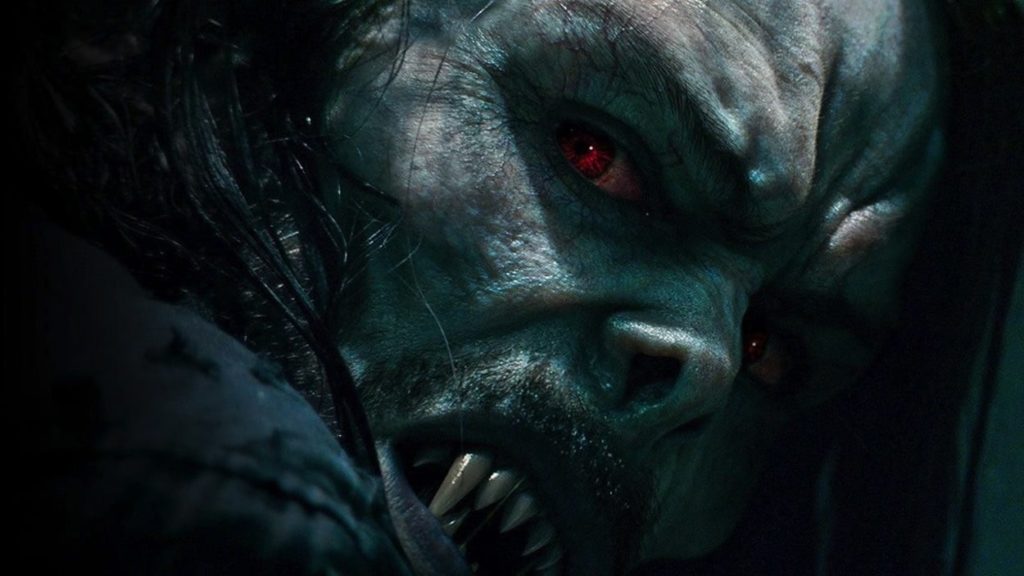 Close up of Morbius's face