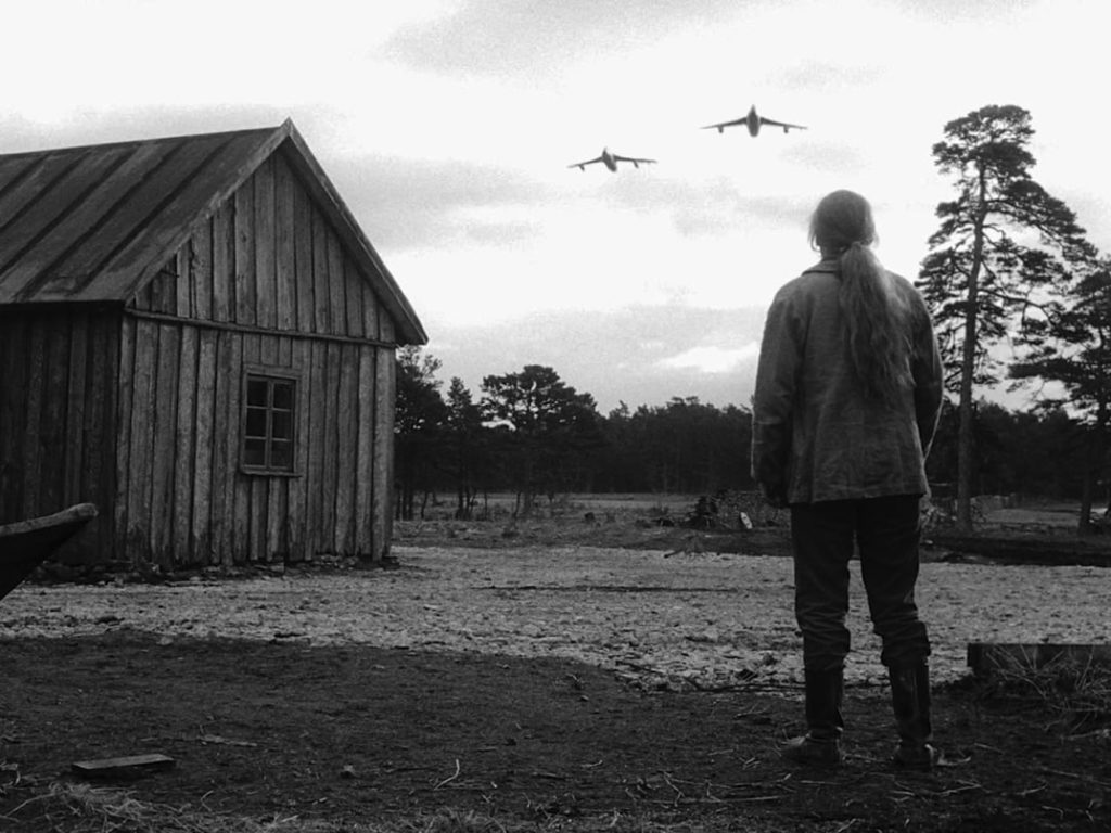 War planes swing low over the smallholding