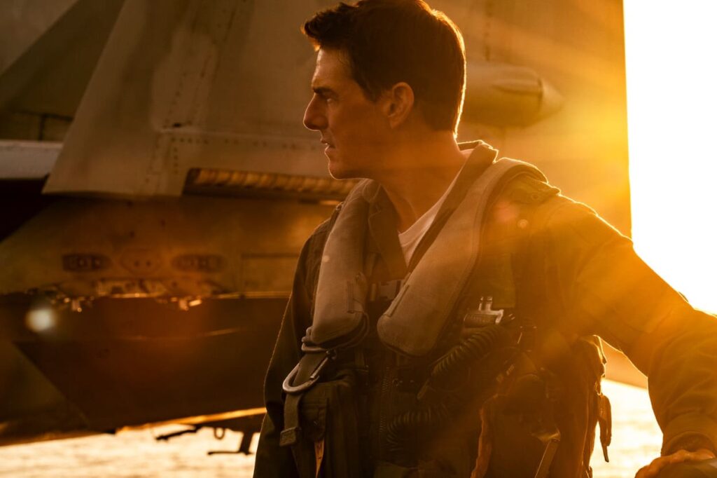 Tom Cruise with the light behind him