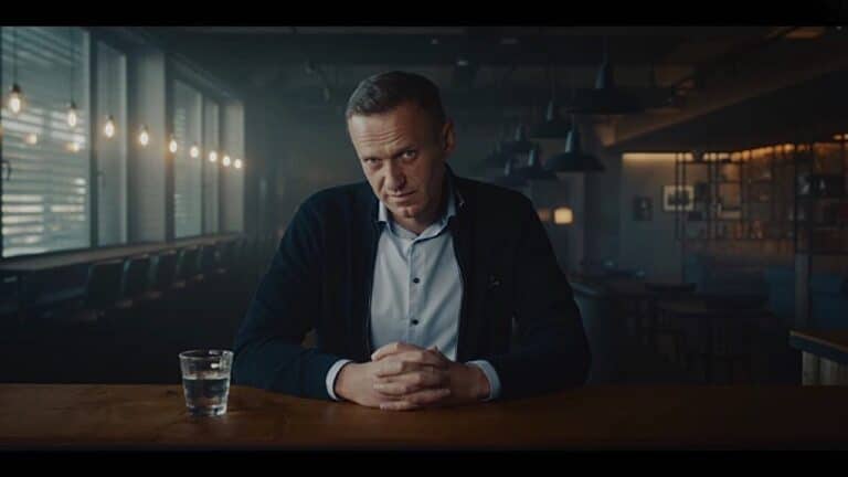 Alexei Navalny being interviewed