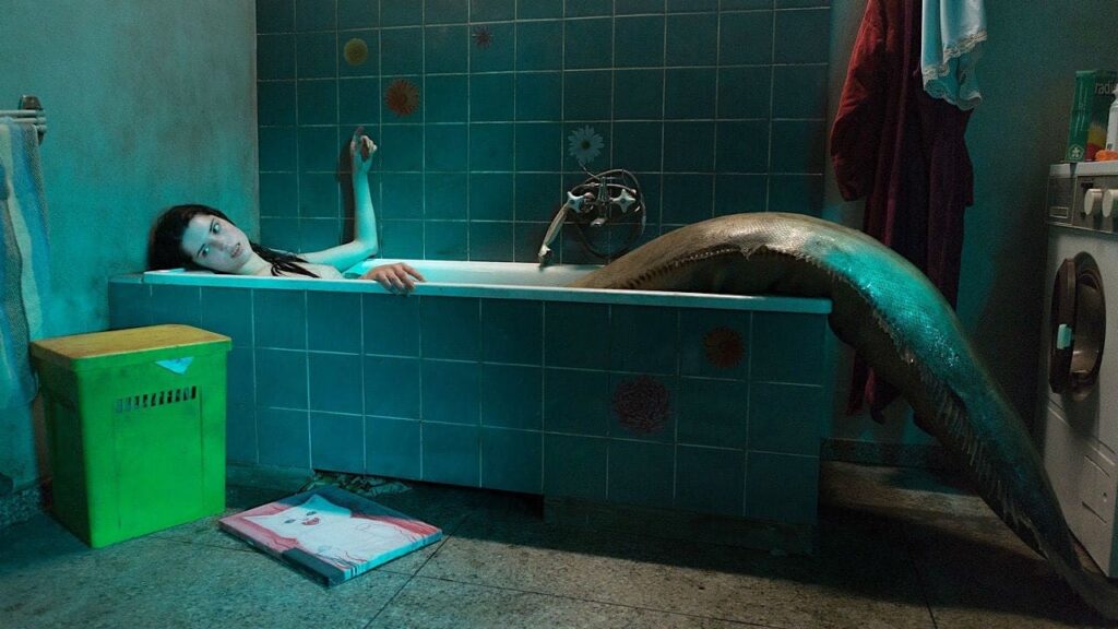 A mermaid in the bath