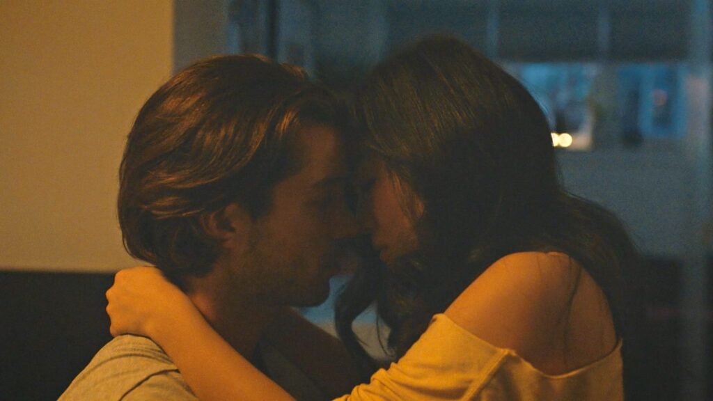 Carter and Grace embrace