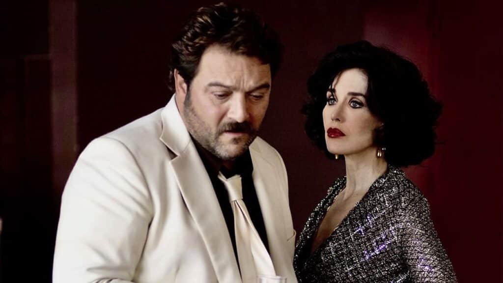 Denis Ménochet and Isabelle Adjani
