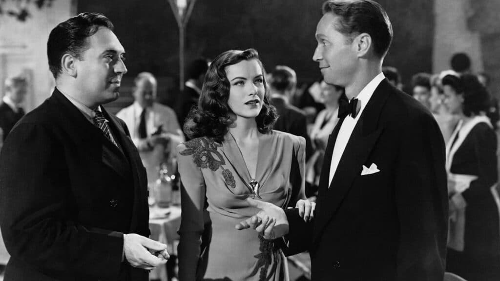 Thomas Gomez, Ella Raines and Franchot Tone