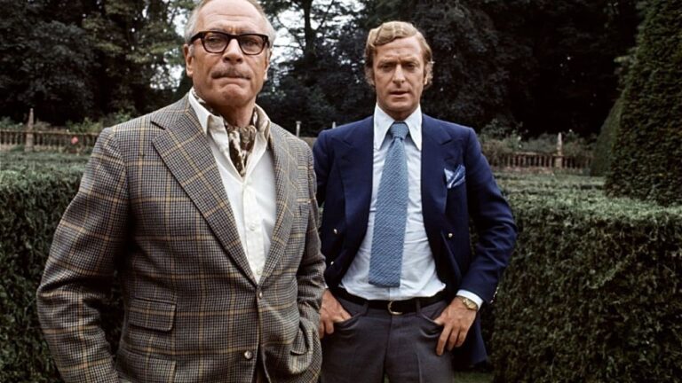 Laurence Olivier and Michael Caine