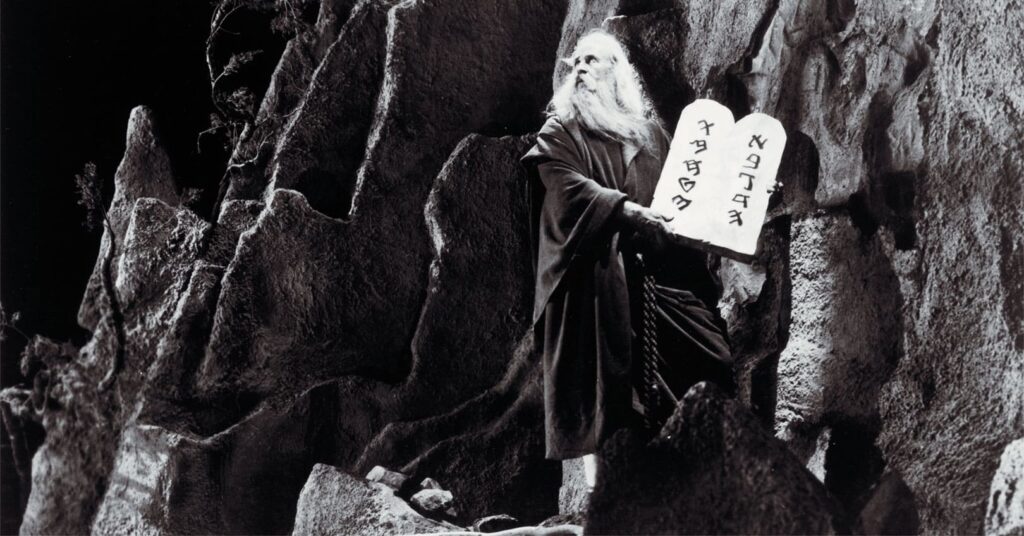 Moses with the tablets of stone
