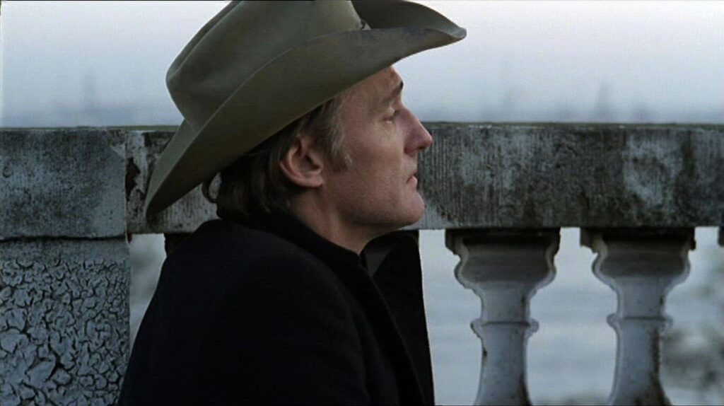 Dennis Hopper as Ripley in cowboy hat